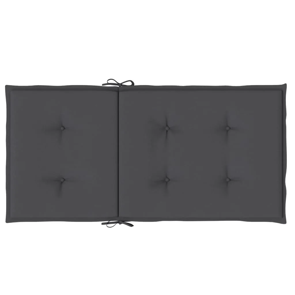 vidaXL Lowback Chair Cushions 6 pcs Melange Anthracite 100x50x4 cm Fabric