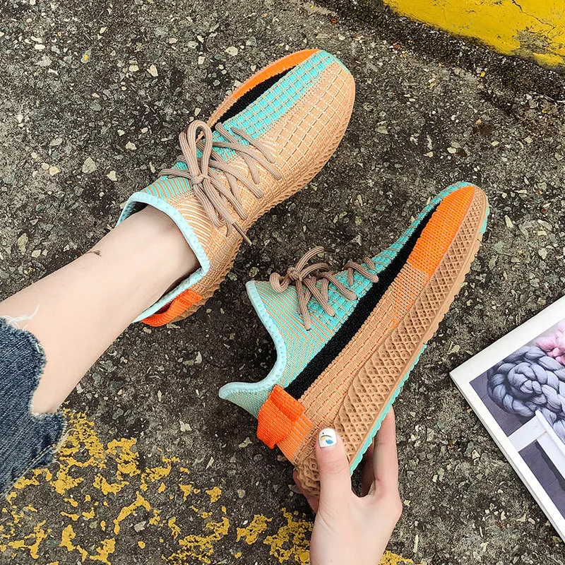 Women's casual sneakers are running flying