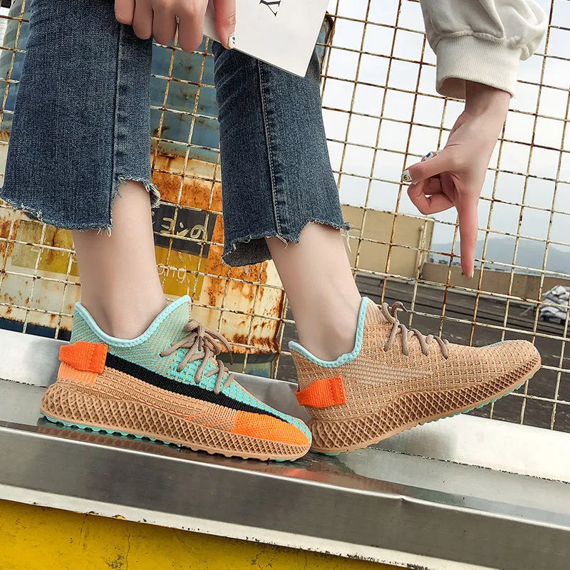 Women's casual sneakers are running flying