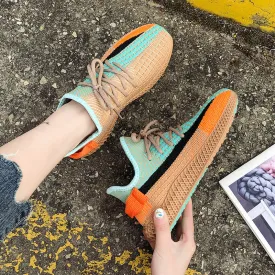 Women's casual sneakers are running flying