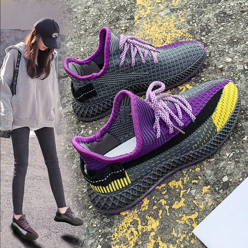 Women's casual sneakers are running flying
