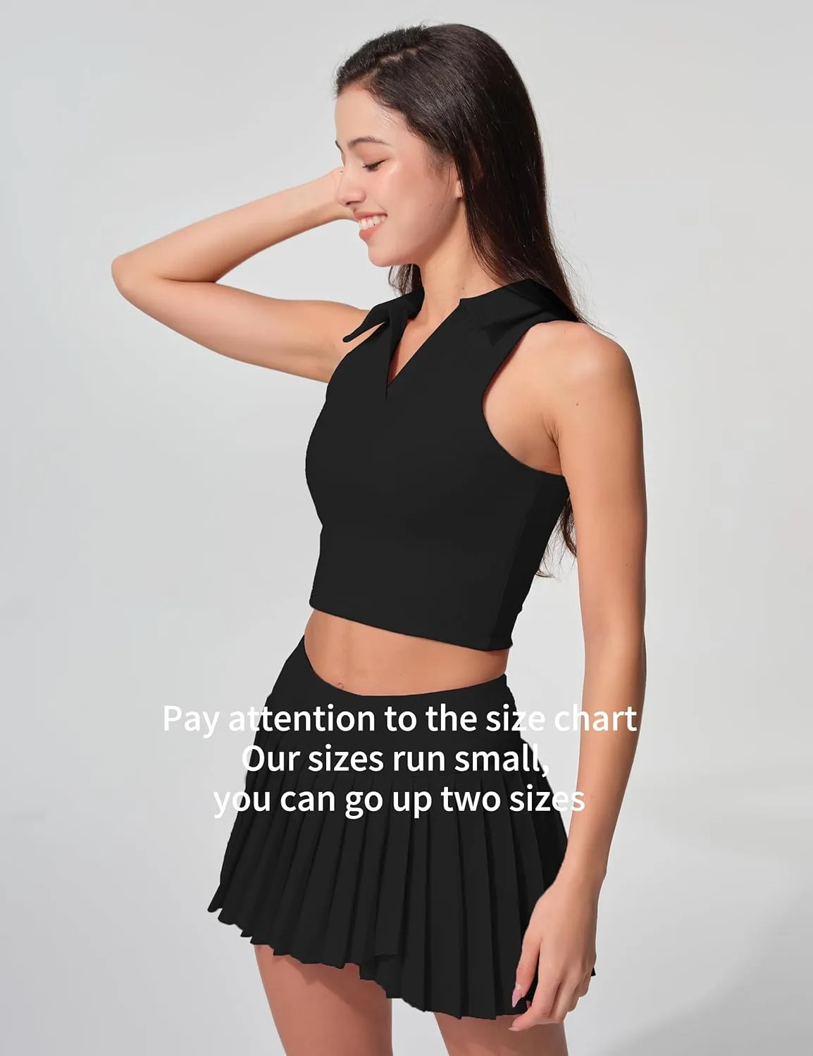 Womens Golf Shirt Sleeveless Polo Collared Tennis Shirts for Women Athletic Workout Cropped Tank Tops