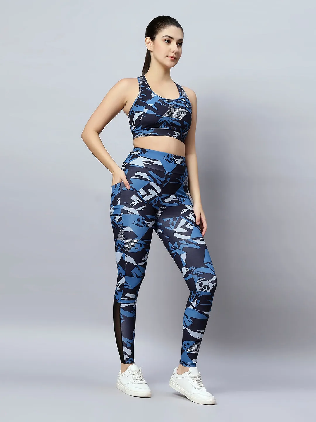 WOMEN'S HIGH-PERFORMANCE CAMO PRINT WORKOUT PANTS – PERFECT FOR YOGA, ZUMBA, RUNNING, AND SPORTS