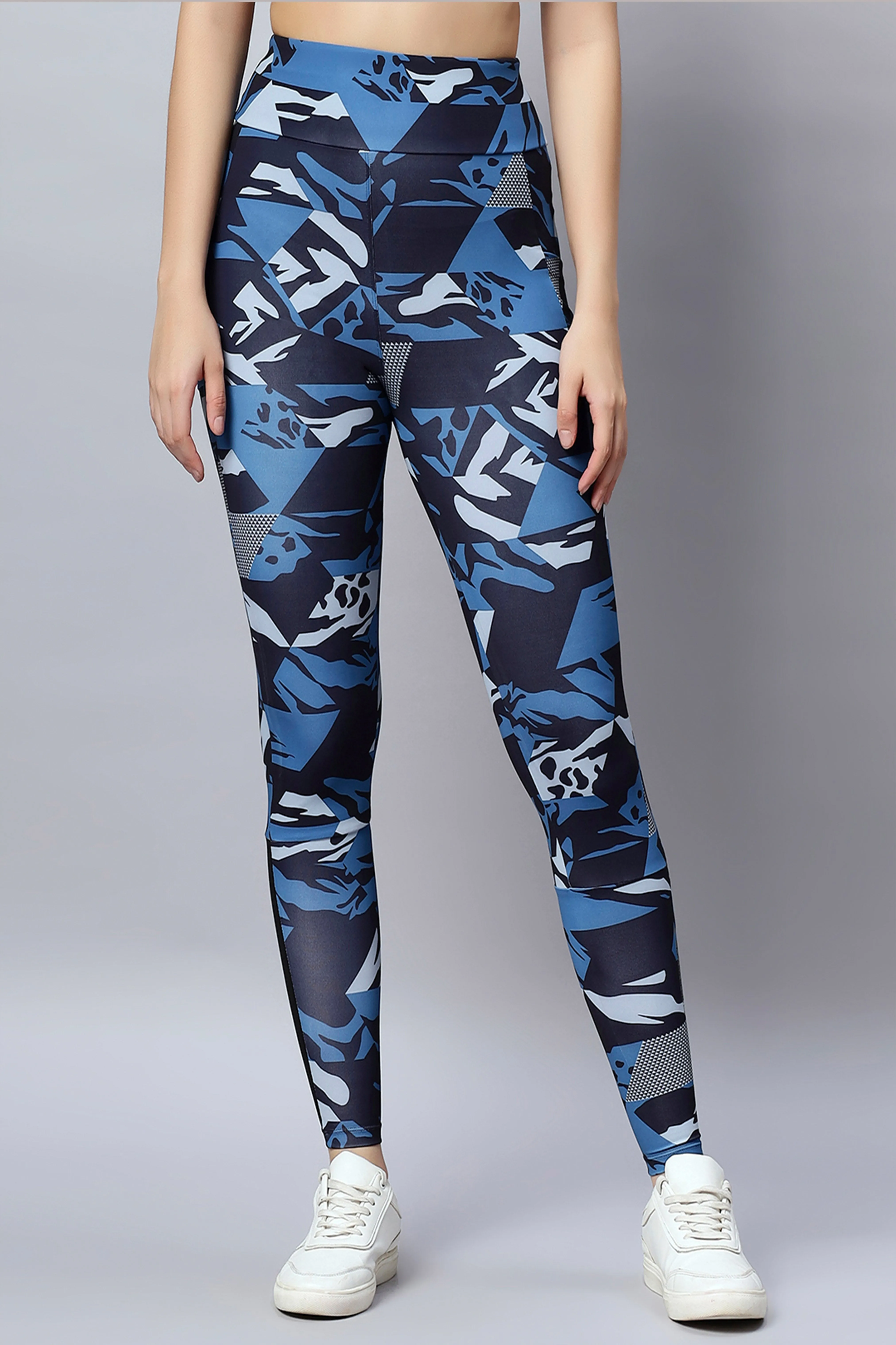 WOMEN'S HIGH-PERFORMANCE CAMO PRINT WORKOUT PANTS – PERFECT FOR YOGA, ZUMBA, RUNNING, AND SPORTS