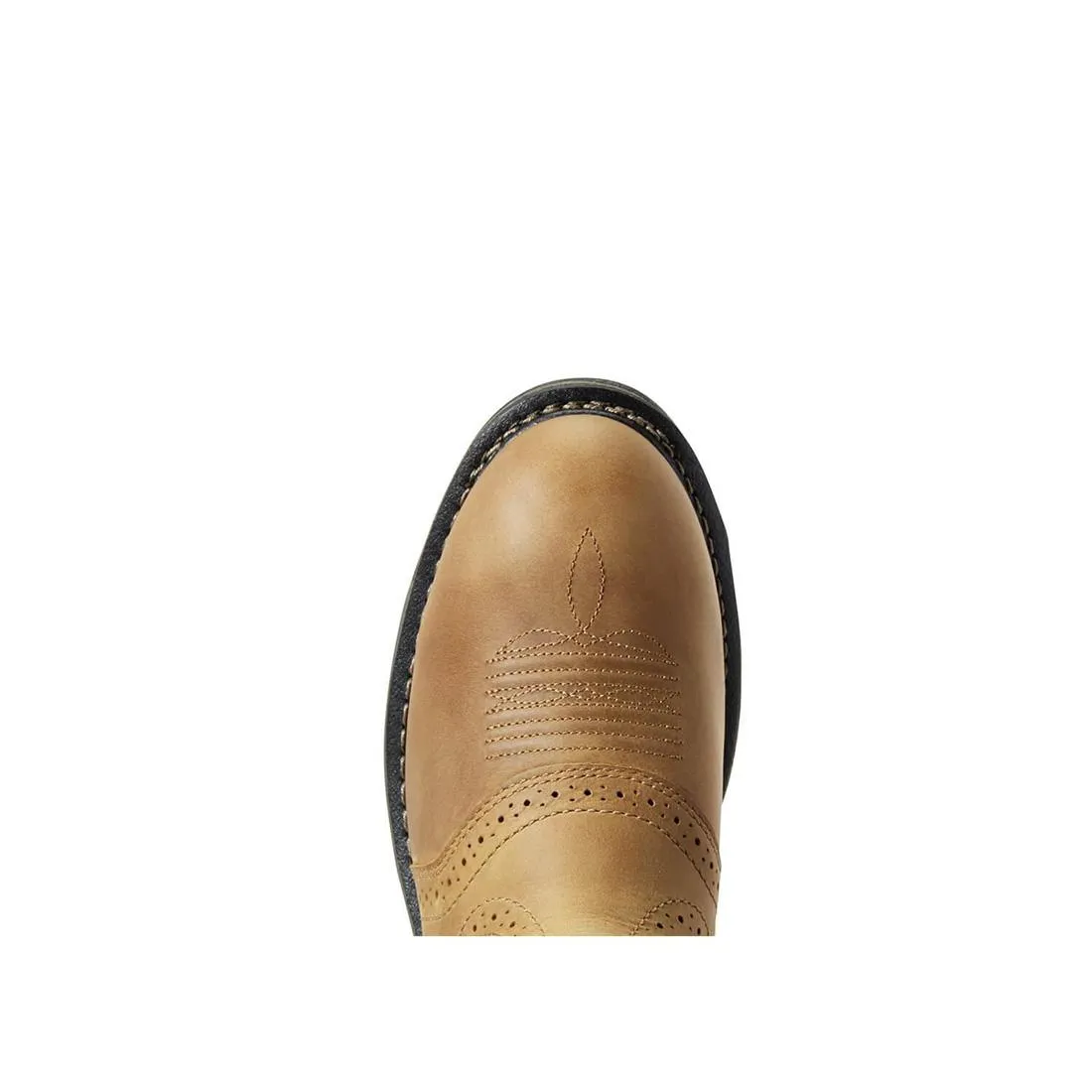 WorkHog Composite-Toe Waterproof Pull-On Round Toe Work Boot Aged Bark