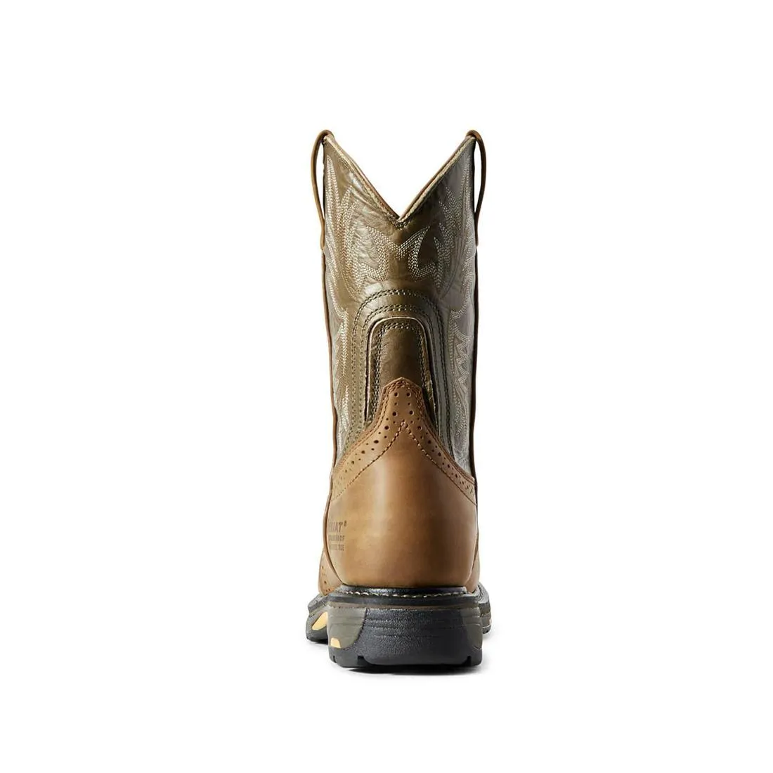 WorkHog Composite-Toe Waterproof Pull-On Round Toe Work Boot Aged Bark