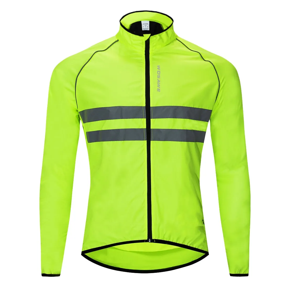 WOSAWE Thin Hooded Reflective Rain Repellent Jacket