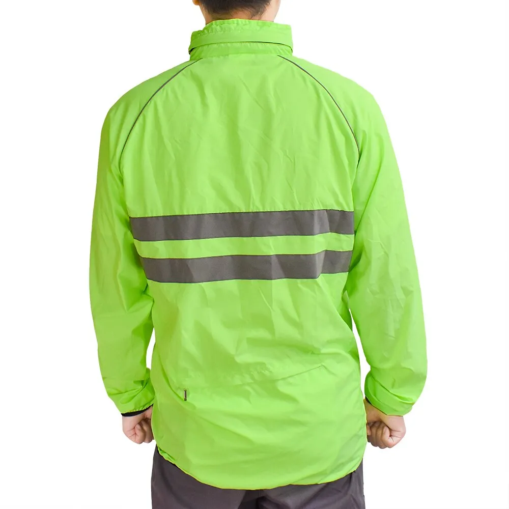 WOSAWE Thin Hooded Reflective Rain Repellent Jacket